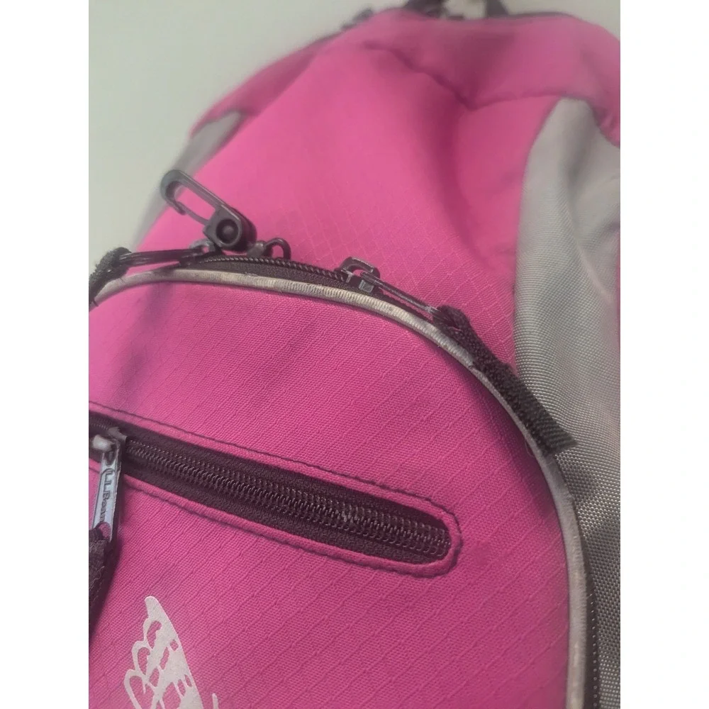L.L.Bean Pink Butterfly Backpack  Black‎ School Book Bag Travel Daypack Hiking